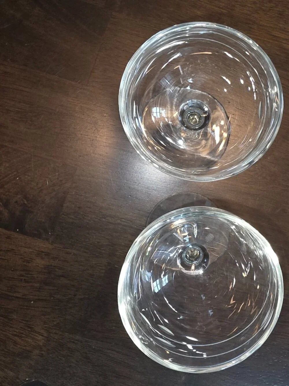 Etched Wine Sherry Glasses Flutes Set of 2 Cocktail Goblets Date Night Romantic